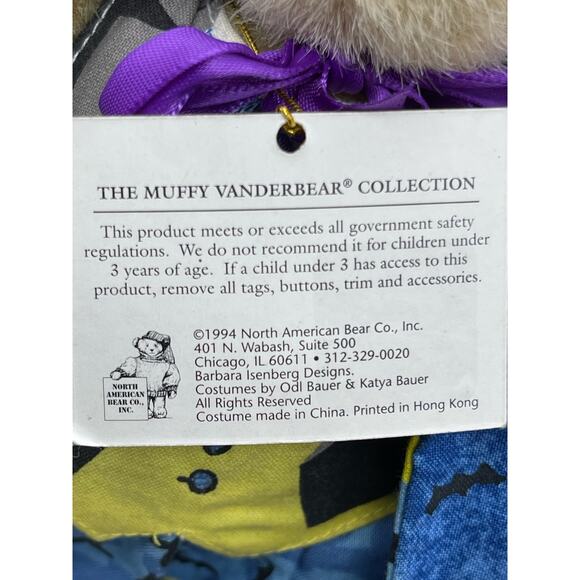 Muffy Vanderbear Tricky Treat Trio 5102 5103 Halloween Teddy Bear 1994 Odl Bauer - Picture 4 of 7
